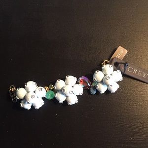 J Crew bracelet Aqua + Rhinestones NWT